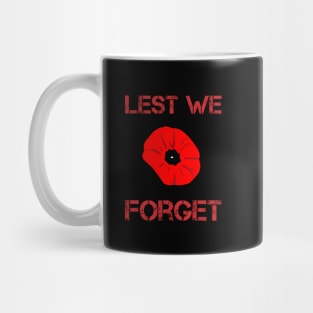 Veteran Lest We Forget Poppy Mug